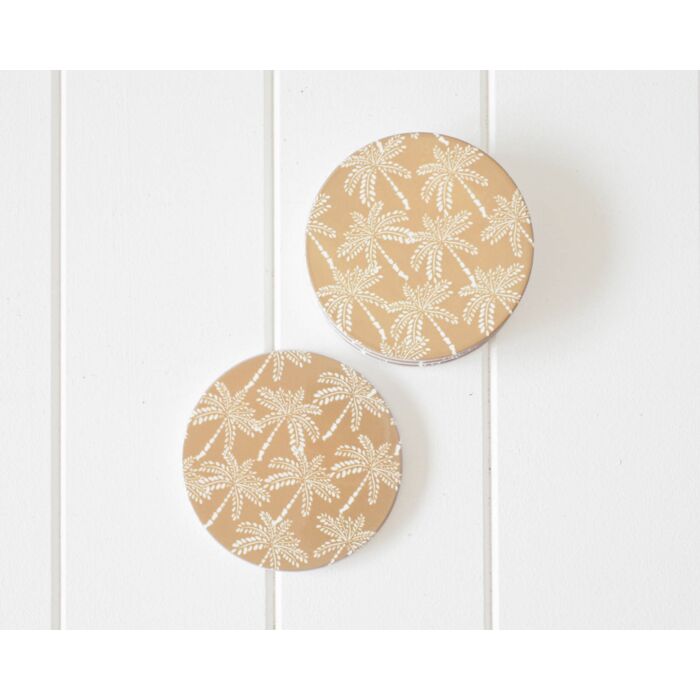 Coconut Palm Coasters-Olive