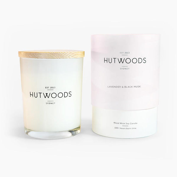 Hutwood Candle-Lavender & Black Musk