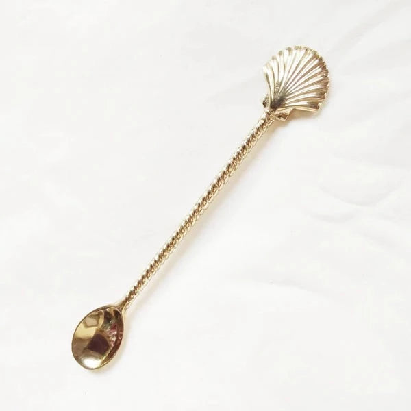 Brass Shell Cocktail Spoon