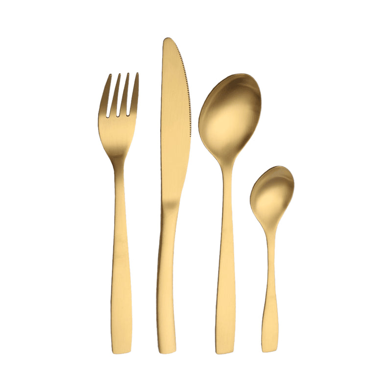 16 Piece Cutlery Set- Satin Gold