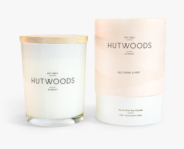 Hutwood Candle-Nectarine & Mint